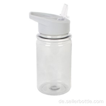 450 ml einwandige Wasserflasche mit Strohhalm